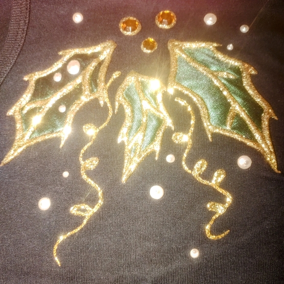 Karla Marie Mixed Medium Christmas Top One Size - Picture 3 of 5